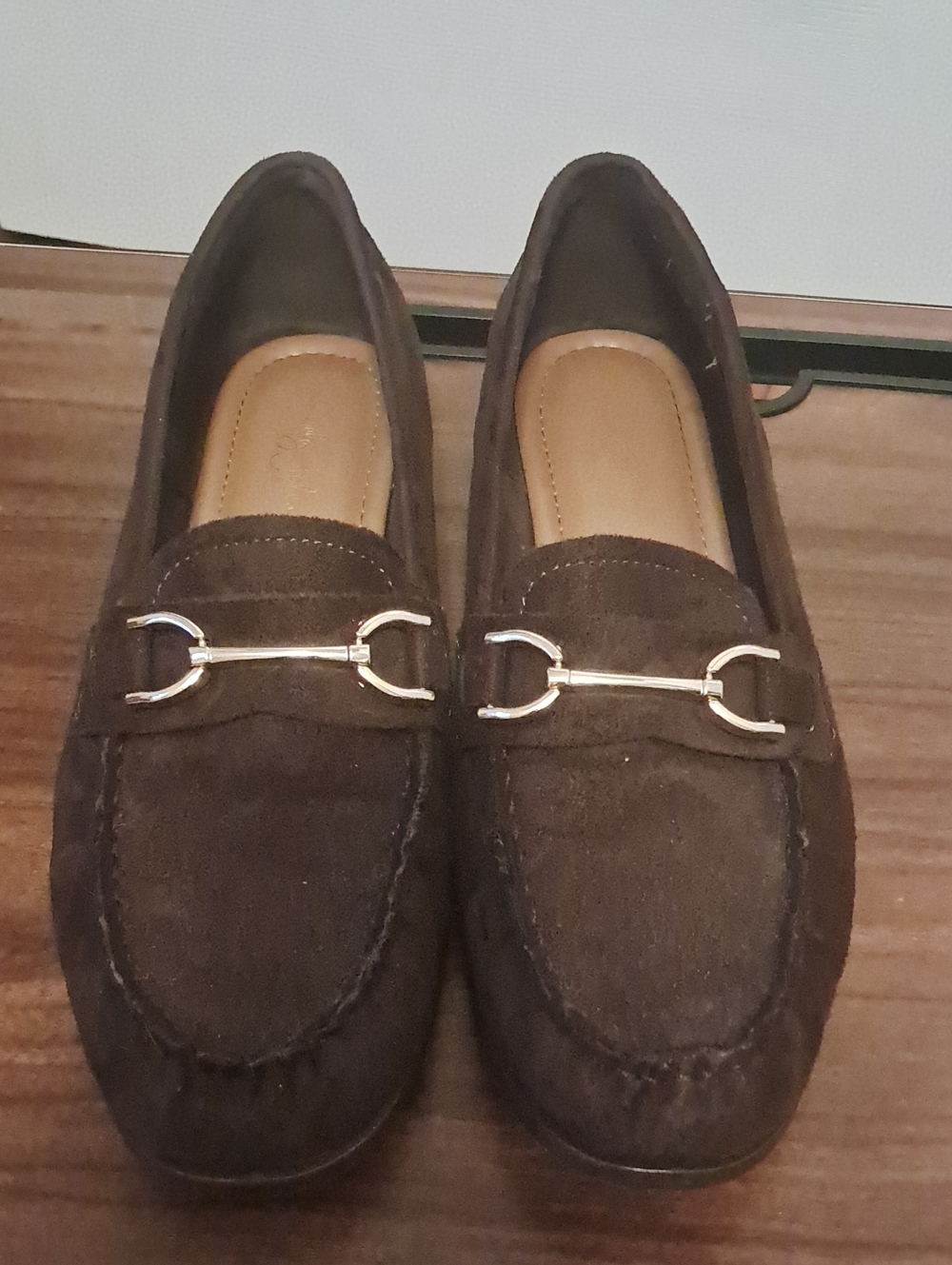 Sincerly Jules Dark Brown Suede Bit Loafers